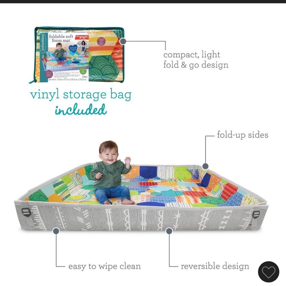 Infantino Colorful Foldable Foam Play Mat 
**I do not have the bag it comes in**